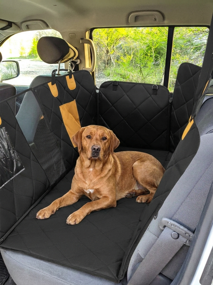 Waterproof Dog Car Seat Cover with Mesh Windows